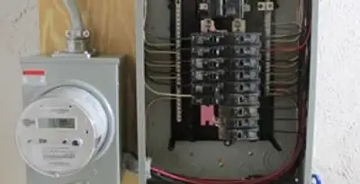 electrical panel upgrade service showing outdated electrical panel prepared for professional replacement in Boise, ID
