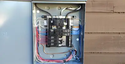 electrical panel upgrade service featuring newly installed electrical panel wired by licensed electricians in Boise, ID