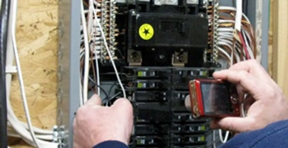 Home electrical inspection of circuit breaker panel by licensed electrician in Boise, ID