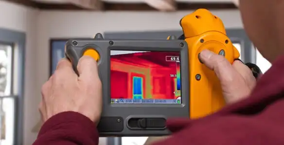 home energy audit service capturing thermal readings to analyze insulation and electrical efficiency in Boise, ID