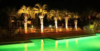 landscape lighting installation services illuminating outdoor recreational areas in Boise, ID