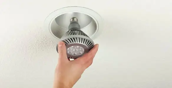 lighting installation service featuring recessed ceiling light installed by licensed professionals in Boise, ID