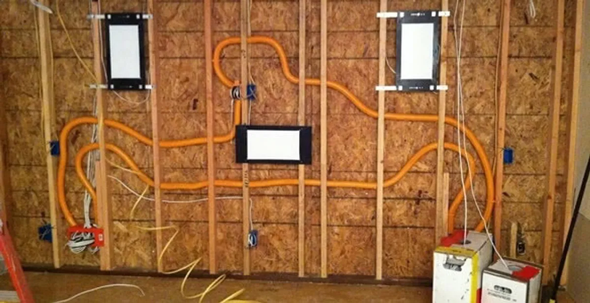new construction wiring project displaying complete electrical system layout installed by professionals in Boise, ID