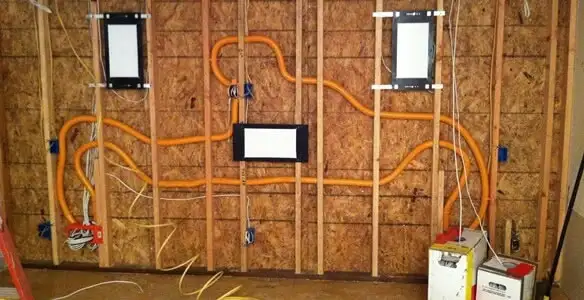 new construction wiring project displaying complete electrical system layout installed by professionals in Boise, ID