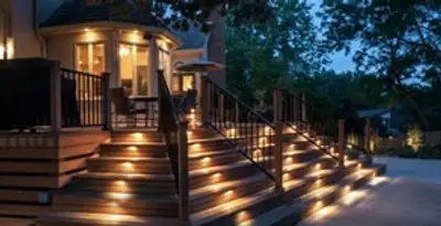 Residential electrician installing outdoor lighting for home safety in Boise, ID