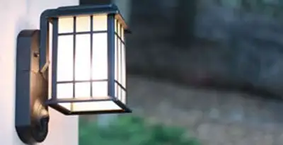security light installation services with professionally mounted exterior wall light in Boise, ID