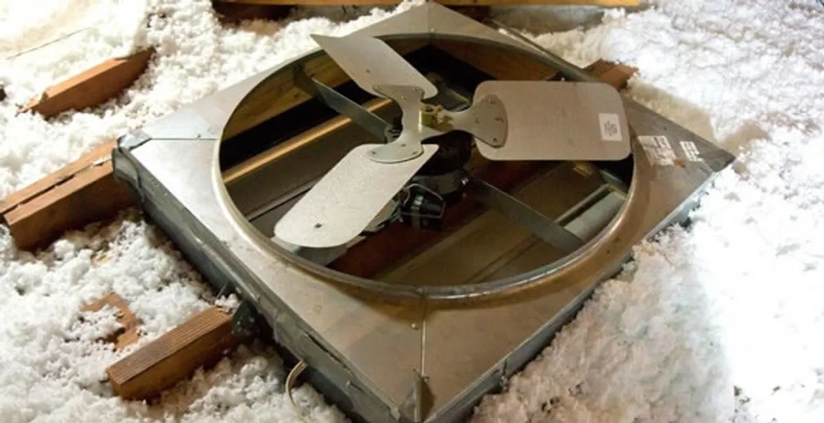 whole house fan installation services with attic-mounted ventilation unit in Boise, ID